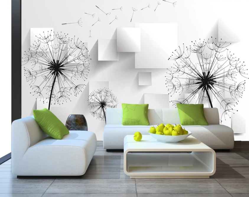 3D Dandelion Fluttering 747 Wallpaper AJ Wallpaper 2 