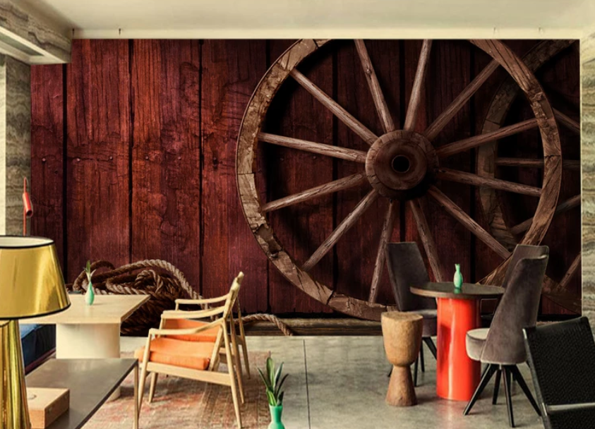 3D Wooden Wheel 721 Wallpaper AJ Wallpaper 2 