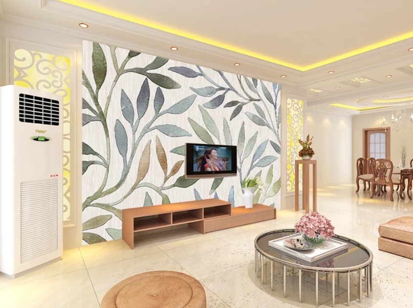 3D Blue Leaves 718 Wallpaper AJ Wallpaper 2 