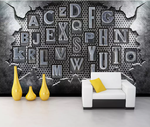 3D Alphabet Wall 2016 Wall Murals