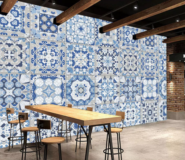 3D Blue Pattern 2157 Wall Murals