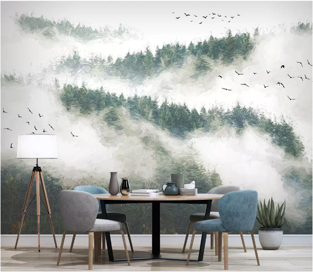 3D Misty Valley 2171 Wall Murals