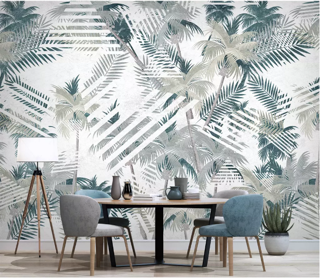 3D Light Leaves 2159 Wall Murals