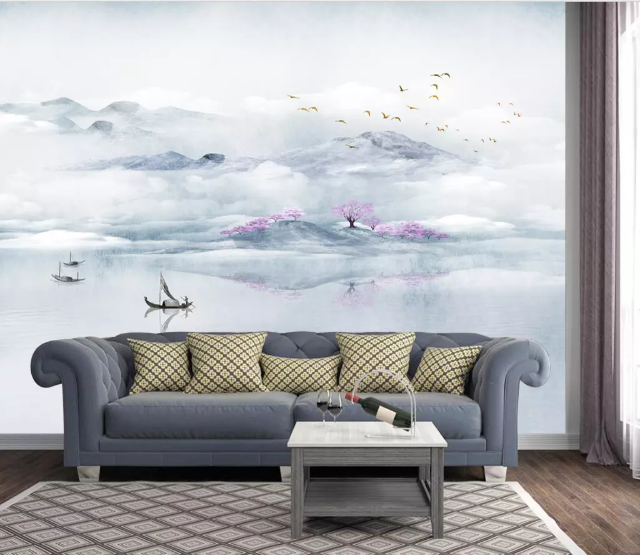 3D River Valley 2198 Wall Murals
