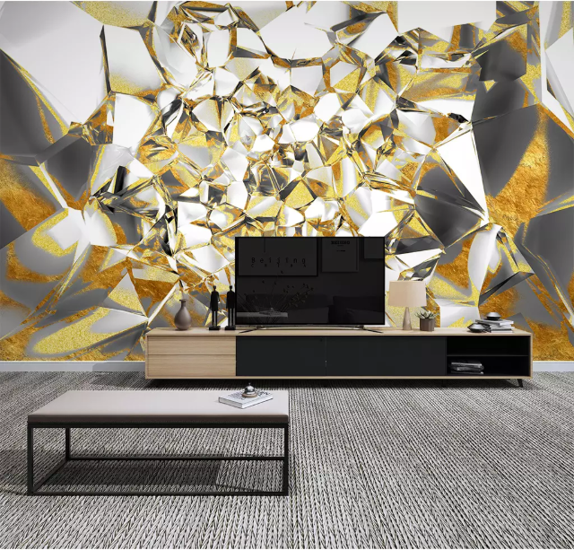 3D Golden Pattern 2196 Wall Murals