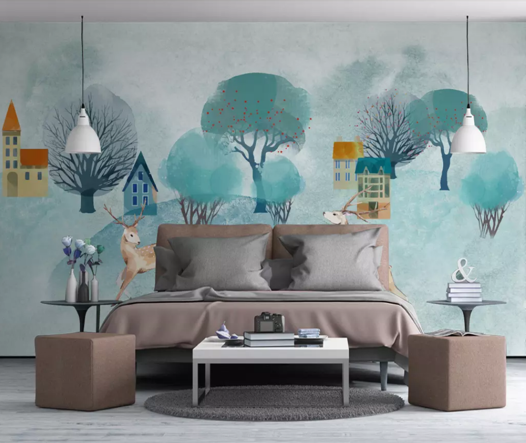 3D Green Forest WC54 Wall Murals Wallpaper AJ Wallpaper 2 