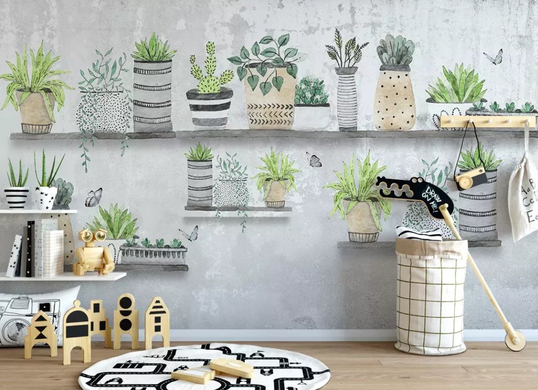 3D Green Plant 590 Wall Murals Wallpaper AJ Wallpaper 2 