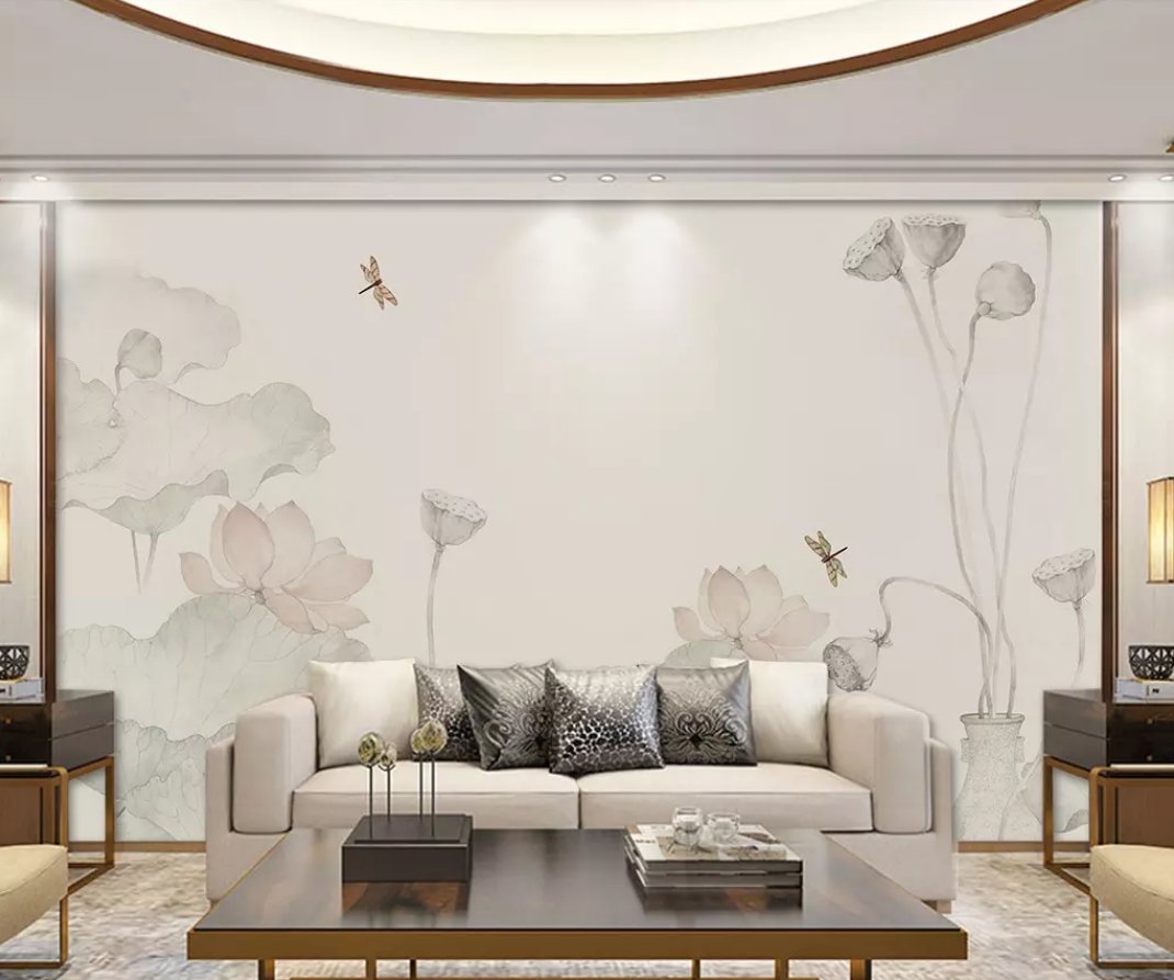 3D Lotus 128 Wall Murals Wallpaper AJ Wallpaper 2 
