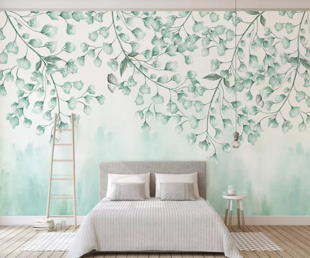 3D Green Leaf 640 Wall Murals Wallpaper AJ Wallpaper 2 