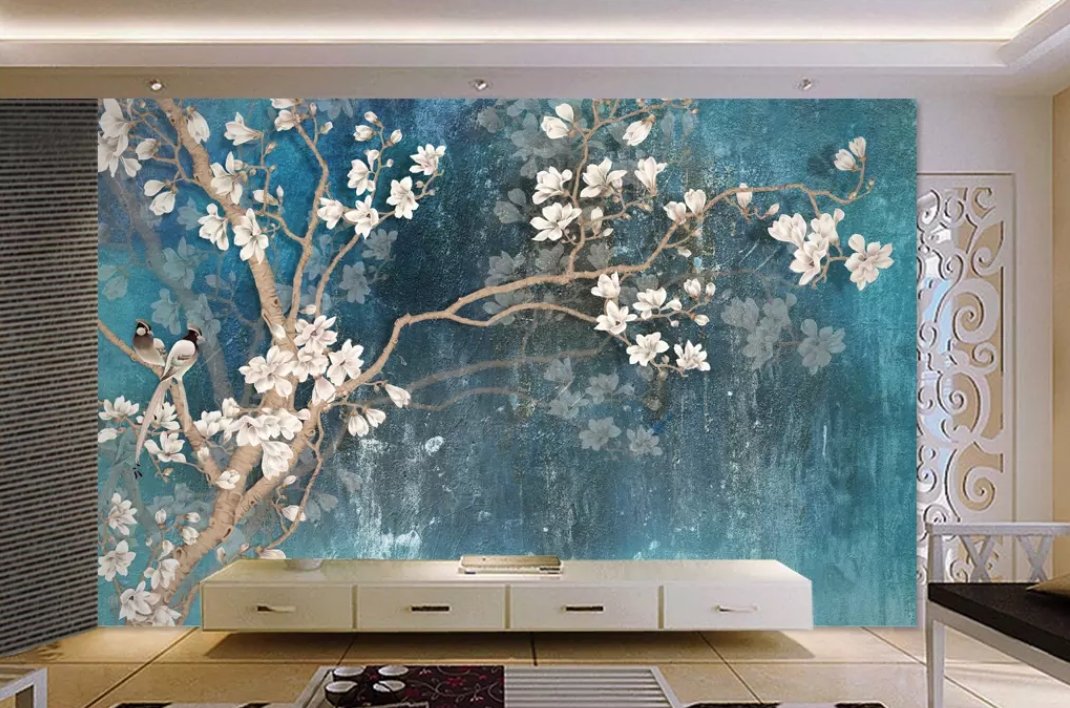 3D Branch Plum 609 Wall Murals Wallpaper AJ Wallpaper 2 
