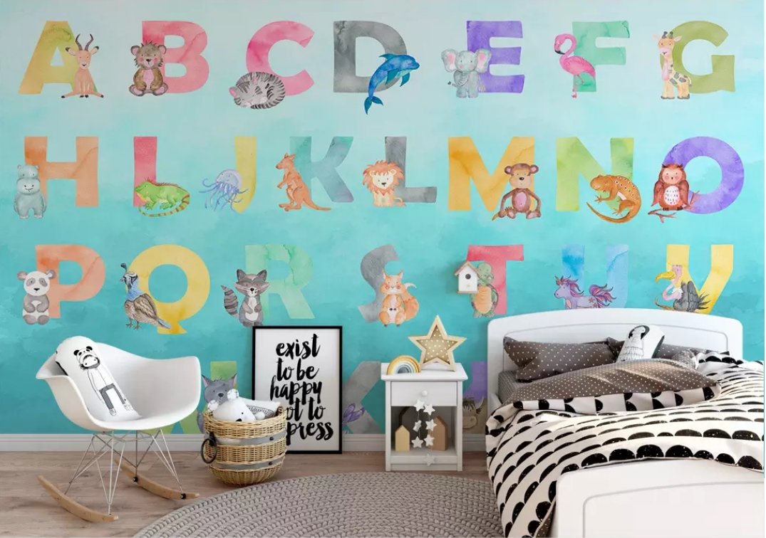 3D Colored Letters 610 Wall Murals Wallpaper AJ Wallpaper 2 