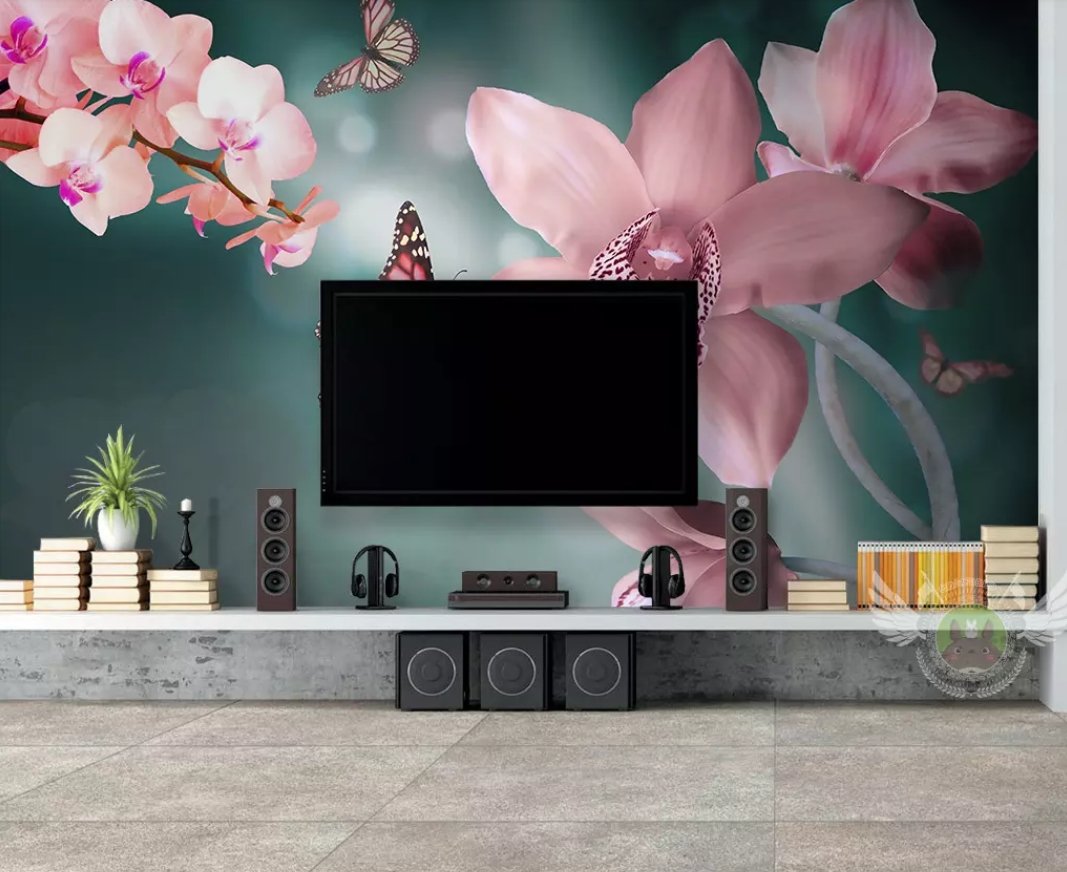 3D Flower Butterfly 263 Wall Murals Wallpaper AJ Wallpaper 2 