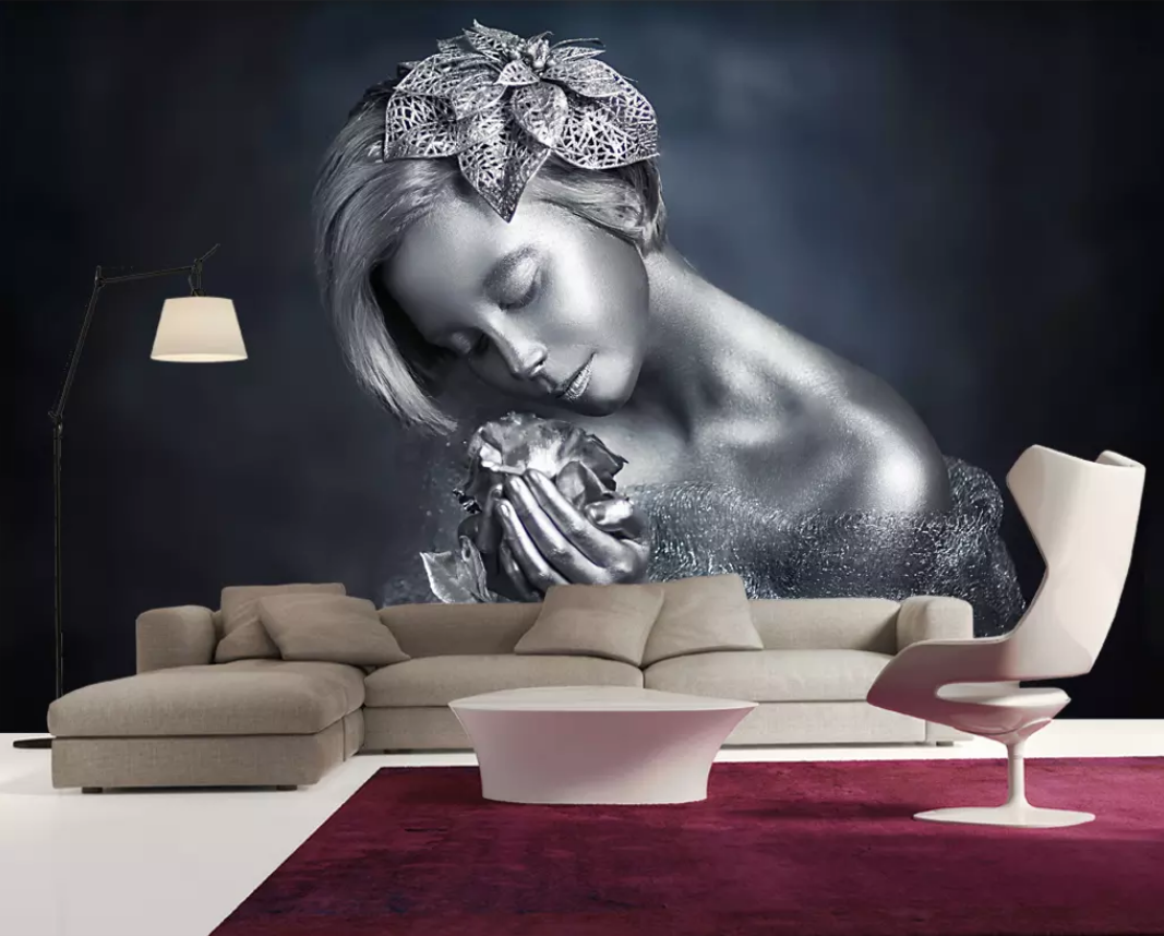 3D Rose Woman WG987 Wall Murals