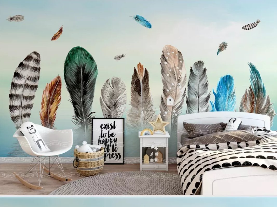 3D Colored Feather 557 Wall Murals Wallpaper AJ Wallpaper 2 
