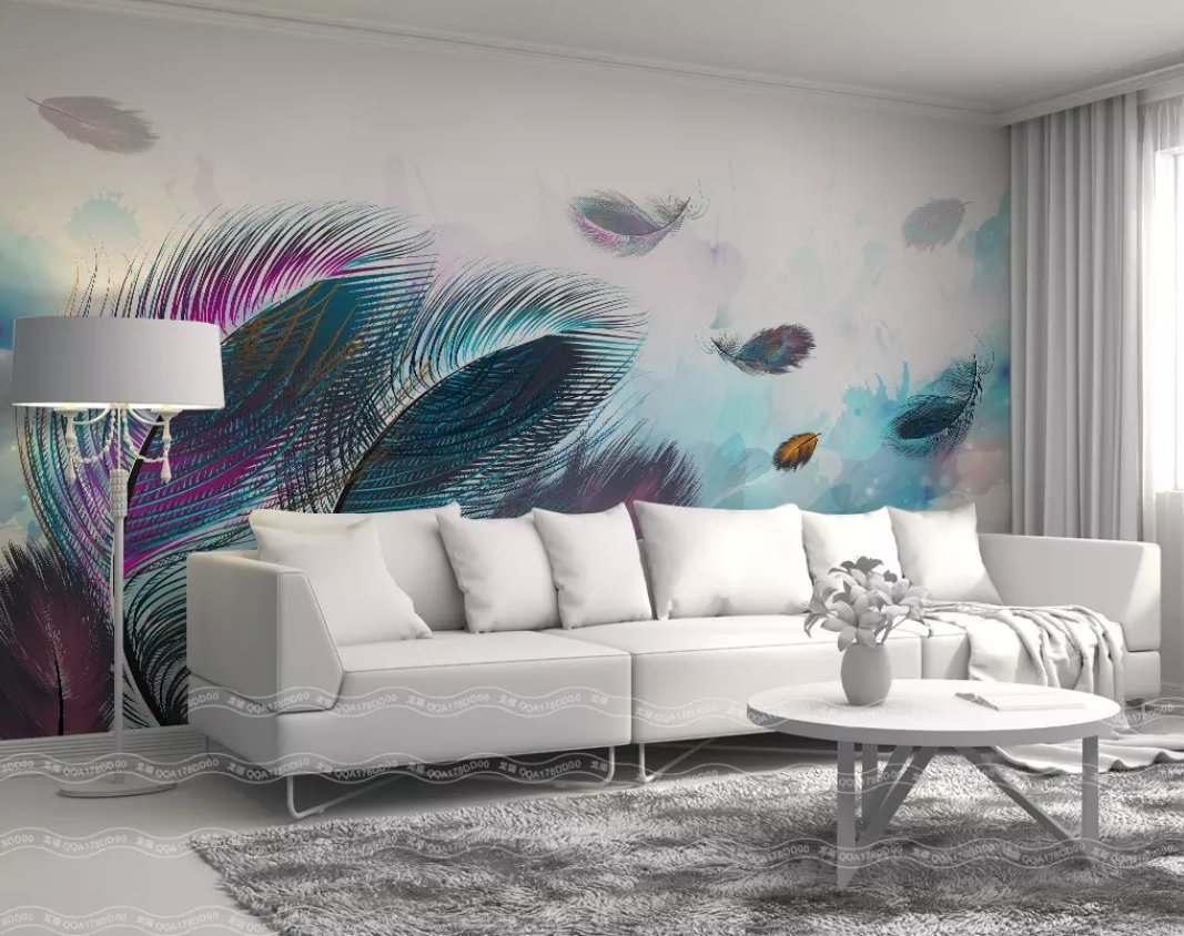 3D Colored Feather 573 Wall Murals Wallpaper AJ Wallpaper 2 