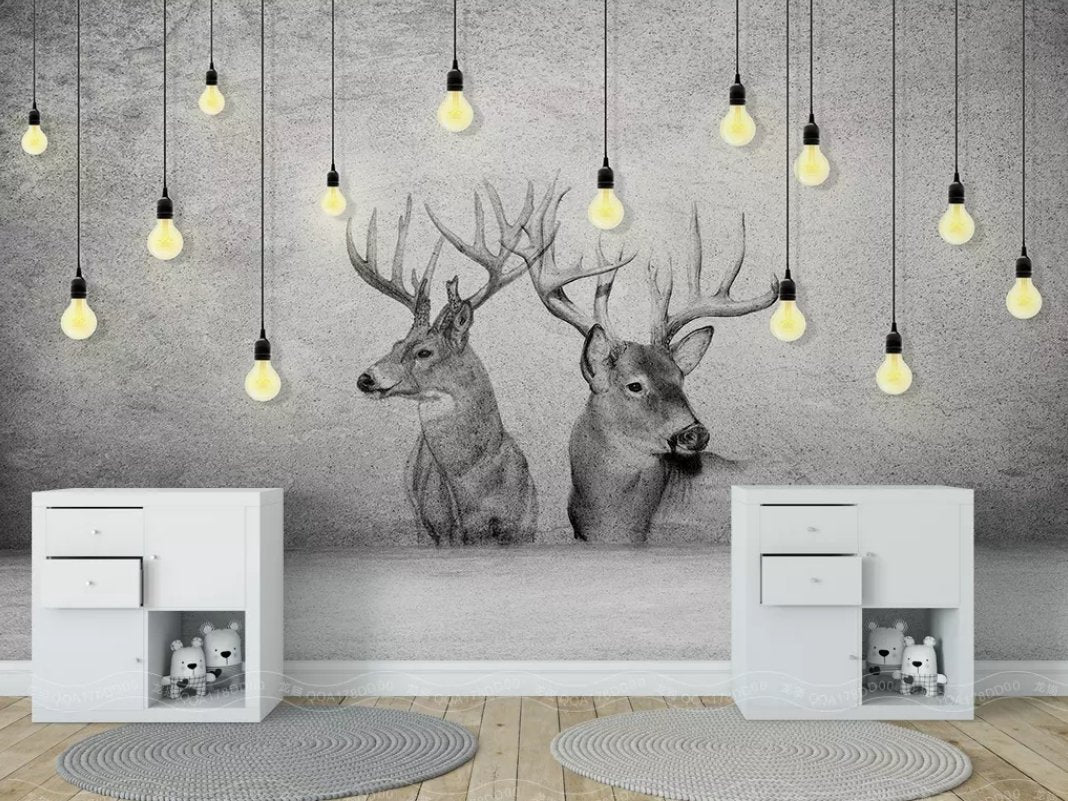 3D Elk Light 481 Wall Murals Wallpaper AJ Wallpaper 2 