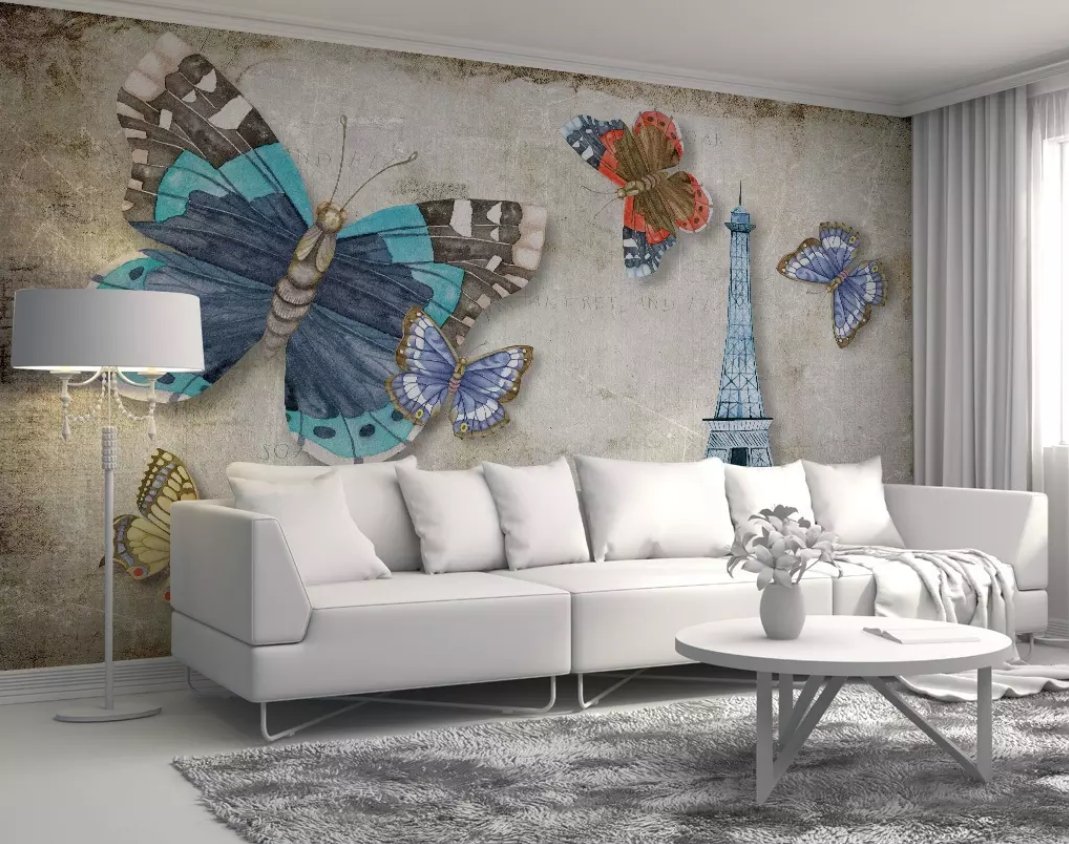 3D Tower Butterfly 603 Wall Murals Wallpaper AJ Wallpaper 2 