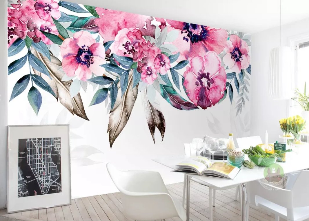 3D Colored Flowers 187 Wall Murals Wallpaper AJ Wallpaper 2 