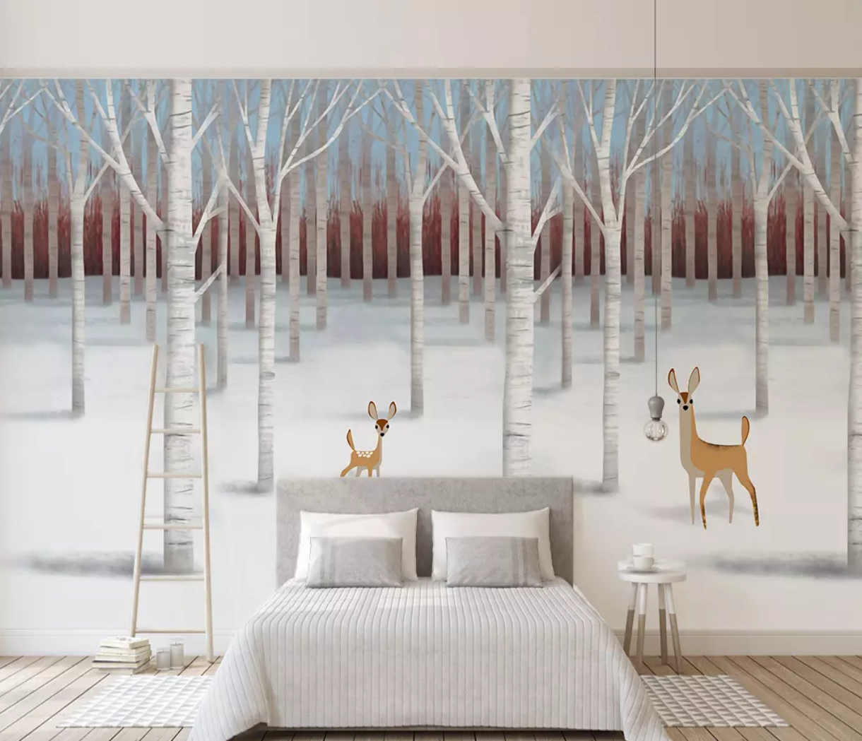 3D Snow Deer WG724 Wall Murals