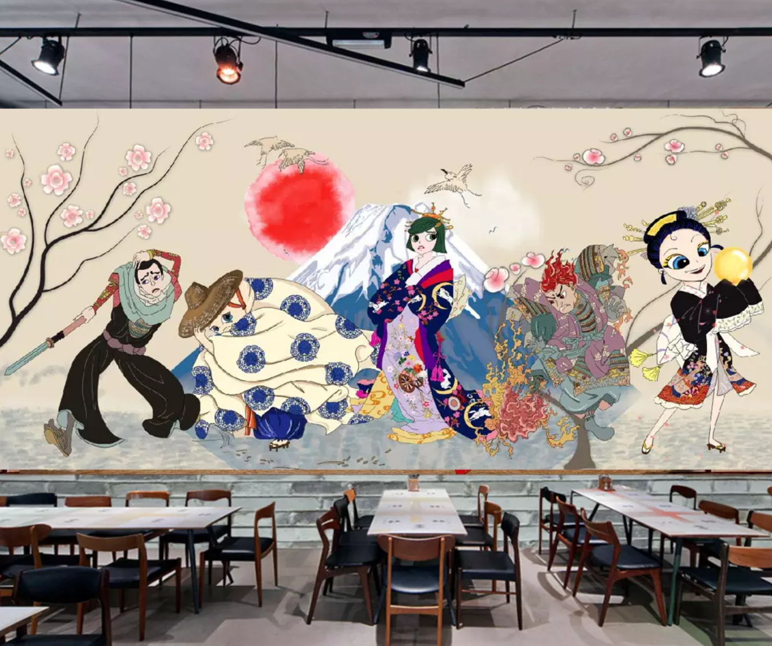 3D Girl Mountain WG1046 Wall Murals