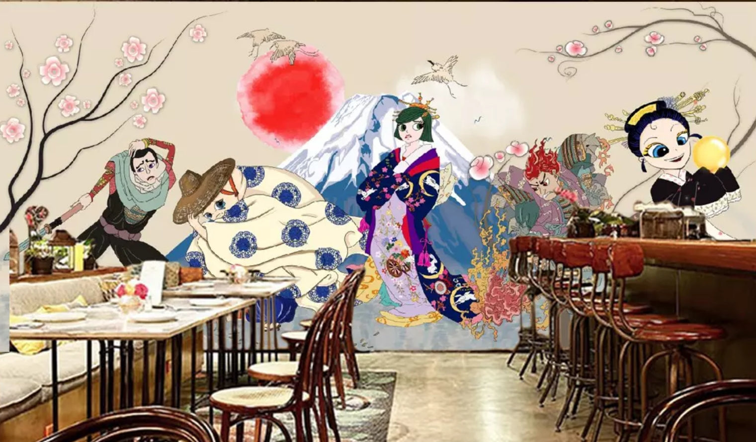 3D Kimono WC01 Wall Murals Wallpaper AJ Wallpaper 2 