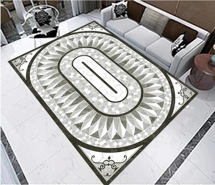 3D RBlack Oval Pattern WG013 Floor Mural Wallpaper AJ Wallpaper 2 