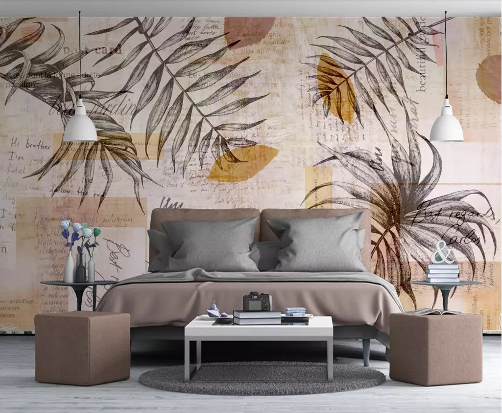 3D Leaves WC26 Wall Murals Wallpaper AJ Wallpaper 2 