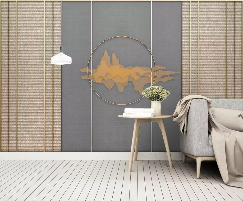 3D Gold Cloud WG1200 Wall Murals