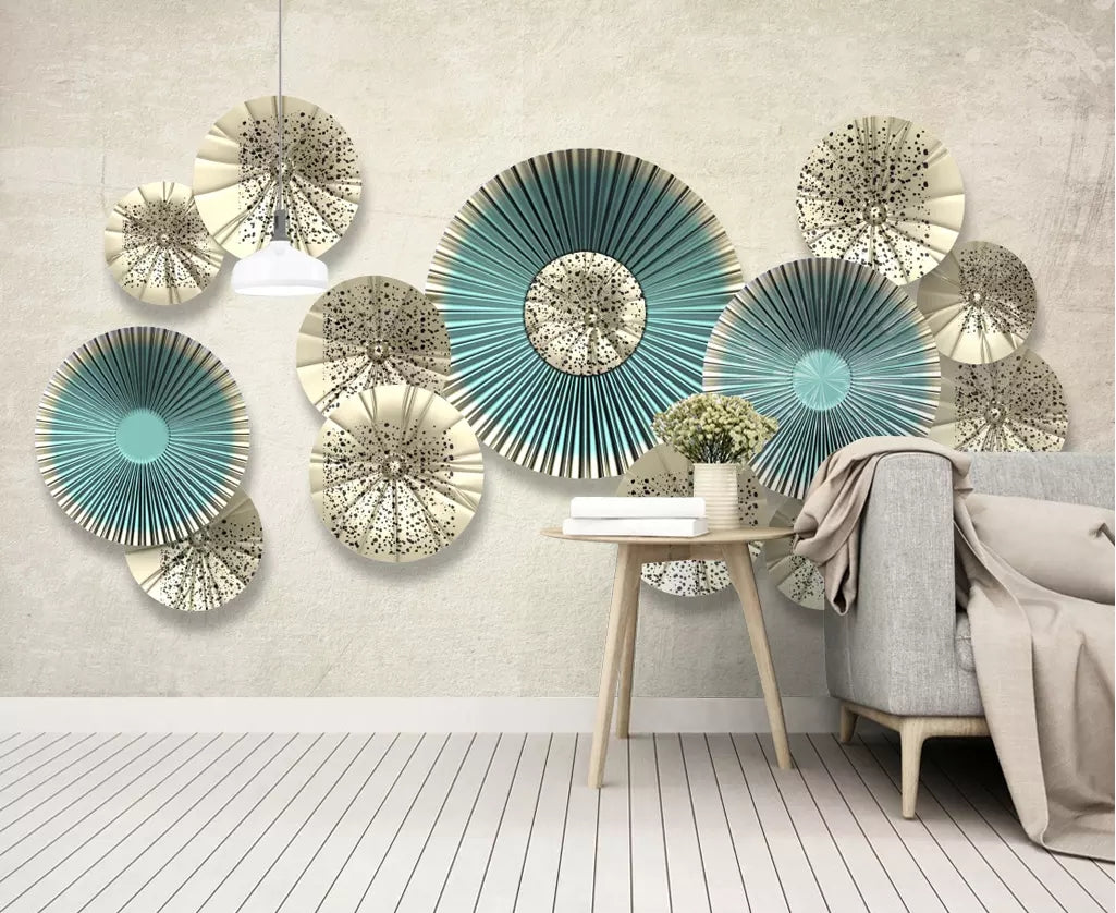 3D Colored Circle WC03 Wall Murals Wallpaper AJ Wallpaper 2 