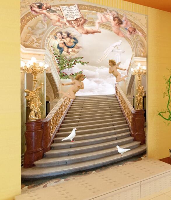 3D Angel Palace 002 Wall Murals Wallpaper AJ Wallpaper 