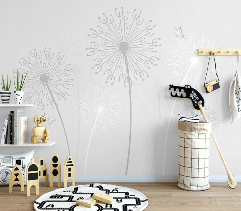 3D Dandelion Pattern WG946 Wall Murals