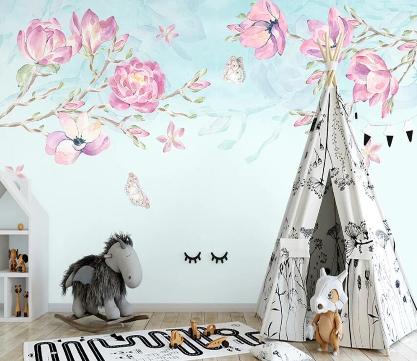 3D Rose Butterfly WG928 Wall Murals