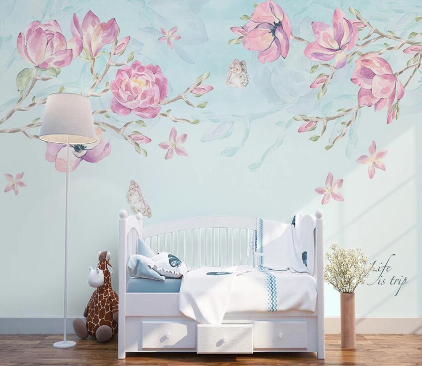 3D Rose Butterfly WG928 Wall Murals