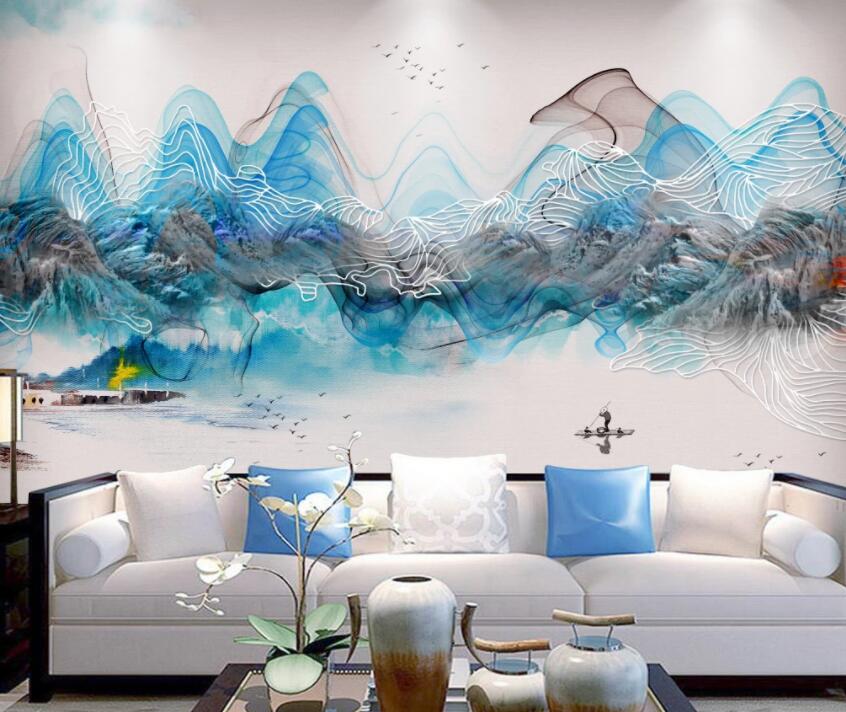 3D Color Wave 630 Wall Murals Wallpaper AJ Wallpaper 2 