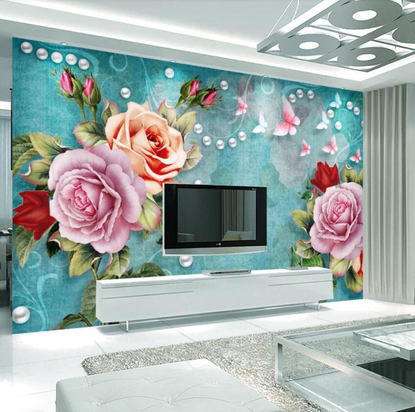 3D Pearl Rose 623 Wall Murals Wallpaper AJ Wallpaper 2 