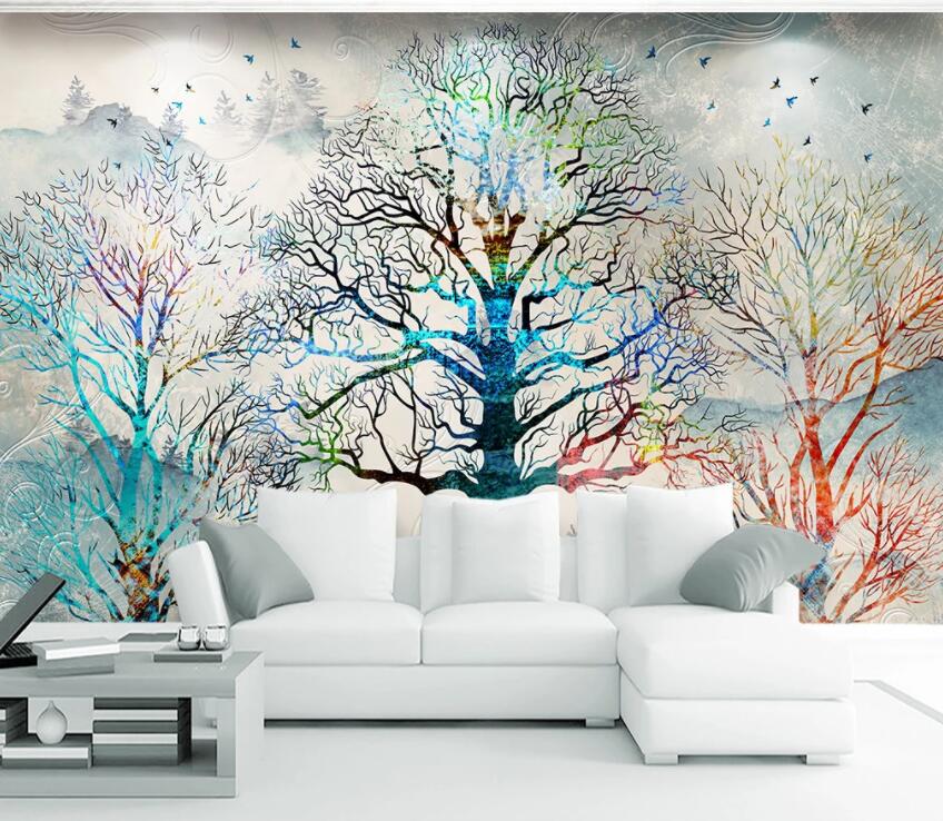 3D Colored Branches 613 Wall Murals Wallpaper AJ Wallpaper 2 