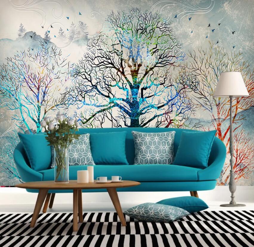 3D Colored Branches 613 Wall Murals Wallpaper AJ Wallpaper 2 