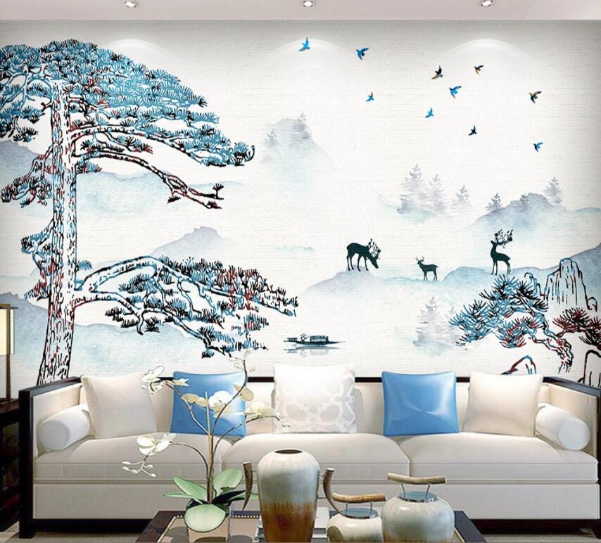 3D White Forest 519 Wall Murals Wallpaper AJ Wallpaper 2 