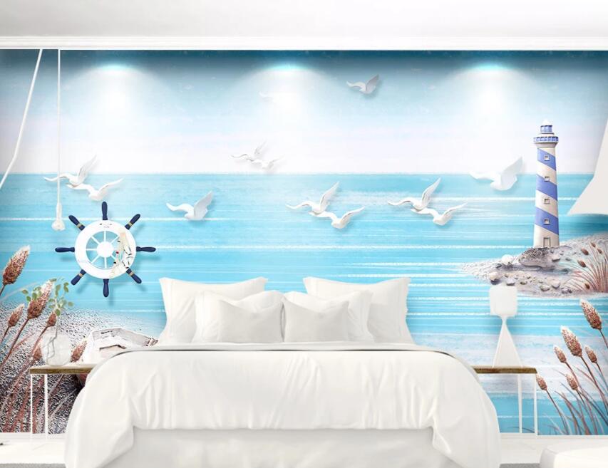 3D Sea Beach 447 Wall Murals Wallpaper AJ Wallpaper 2 