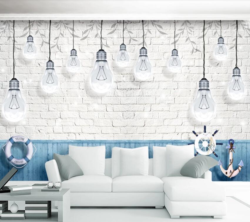 3D White Light Bulb 440 Wall Murals Wallpaper AJ Wallpaper 2 