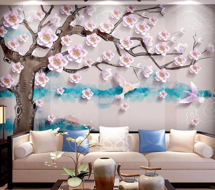 3D Pretty Flowers 380 Wall Murals Wallpaper AJ Wallpaper 2 