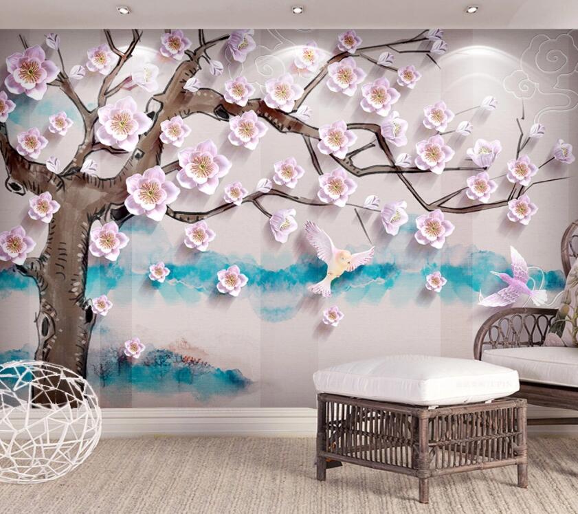 3D Pretty Flowers 380 Wall Murals Wallpaper AJ Wallpaper 2 