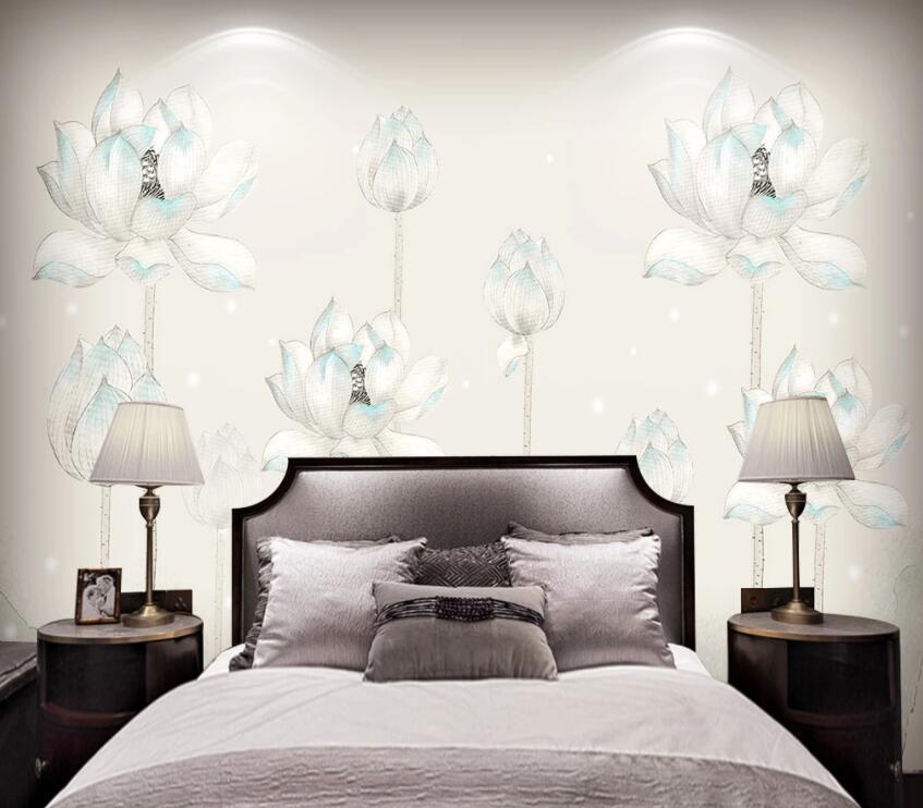 3D Lotus 379 Wall Murals Wallpaper AJ Wallpaper 2 