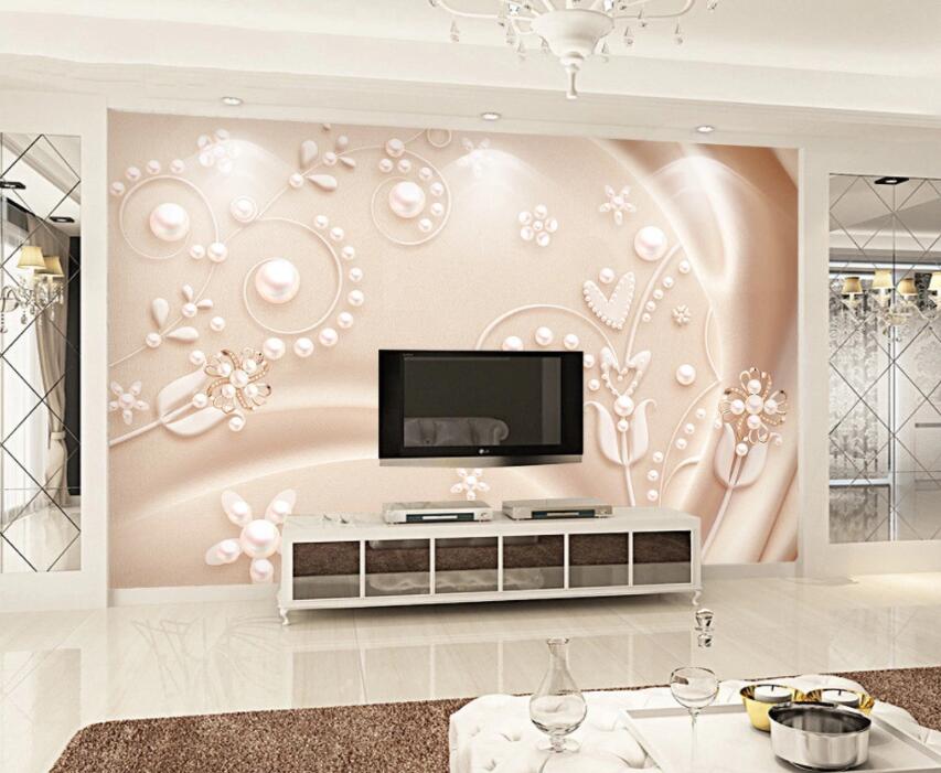 3D Pearl Flower 266 Wall Murals Wallpaper AJ Wallpaper 2 