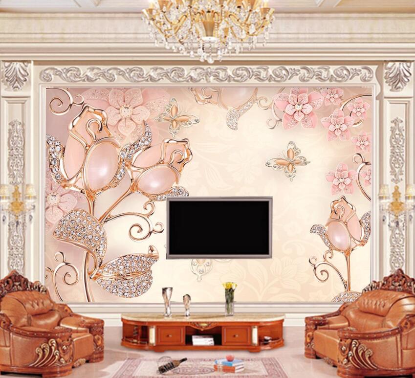 3D Pink Butterfly WG609 Wall Murals