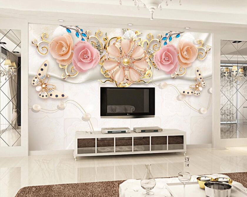 3D Diamond Flower 198 Wall Murals Wallpaper AJ Wallpaper 2 