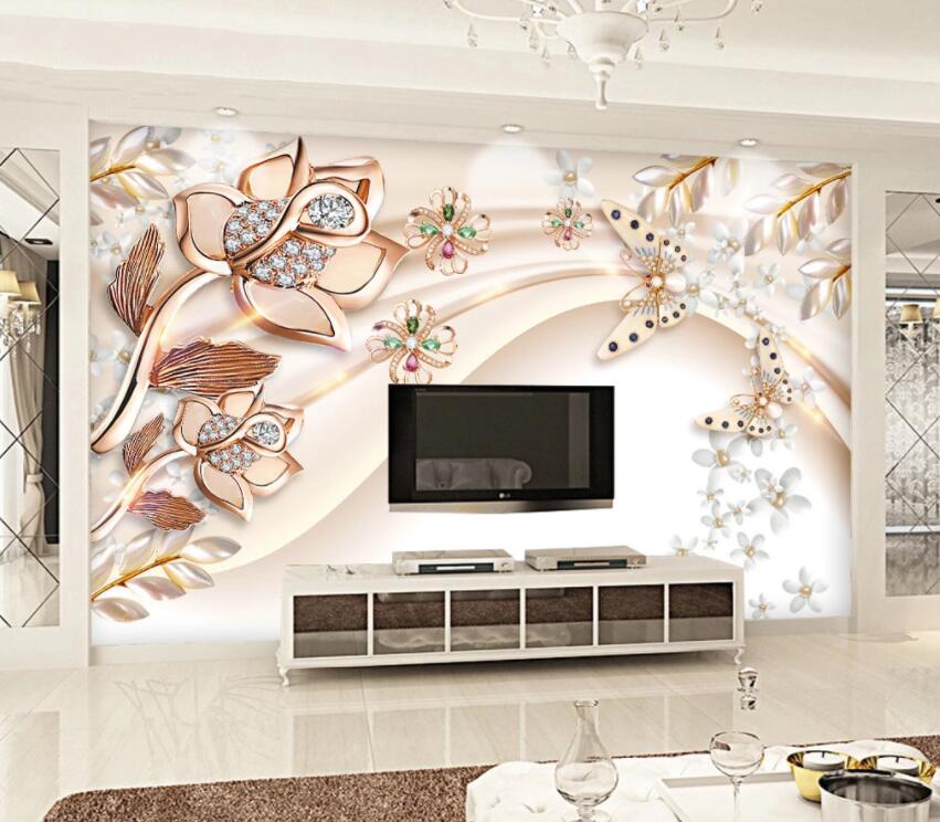 3D Diamond Flower 190 Wall Murals Wallpaper AJ Wallpaper 2 