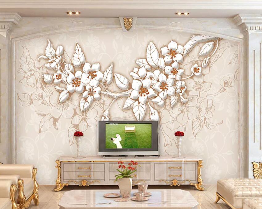 3D Branch Plum 119 Wall Murals Wallpaper AJ Wallpaper 2 