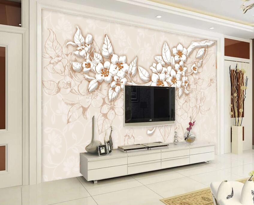 3D Branch Plum 119 Wall Murals Wallpaper AJ Wallpaper 2 