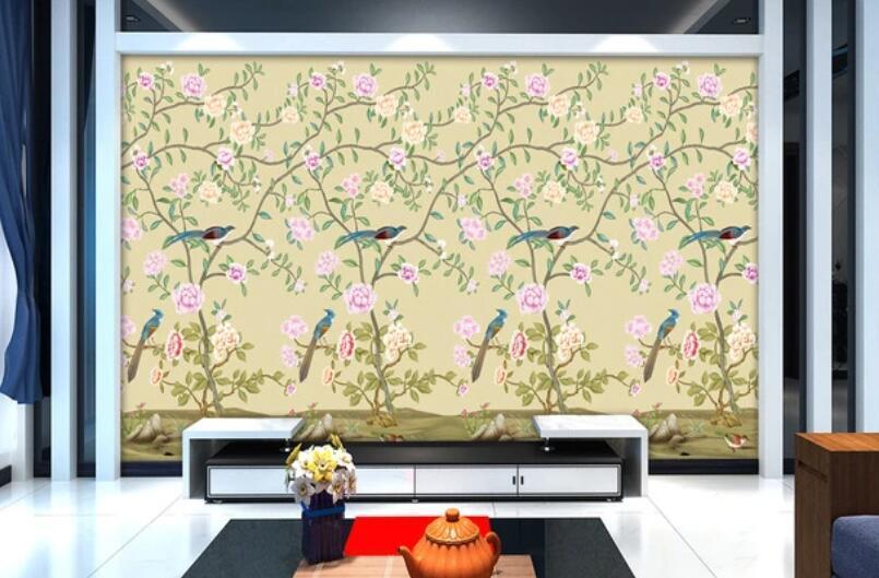 3D Birds And Flowers 902 Wall Murals Wallpaper AJ Wallpaper 2 